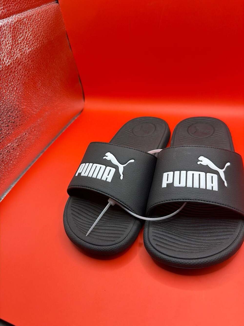 Puma Cool Cat Softfoam Black White Slide Sandals